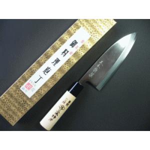 霞（カスミ）仕上げ出刃包丁 165mm「三木特撰」 TD402C : 三木特産の