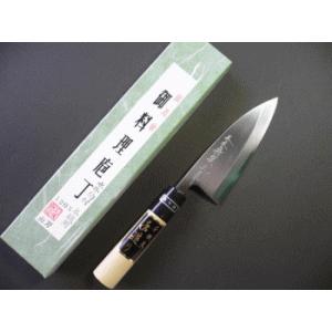 本職用出刃包丁（白鋼） 120mm水牛柄付「三木特撰上作」TD403A