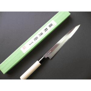 木屋 柳刃 包丁 正夫 和包丁 本水牛角柄 柄尻に刻印あり