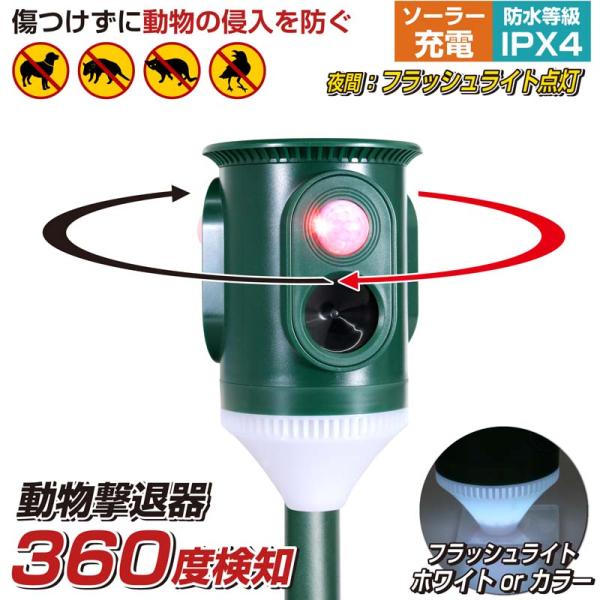 猫よけ 猫よけ対策 最強 庭 駐車場 撃退 イノシシ ハクビシン 害獣 超音波 カラス 犬 野良猫 ...