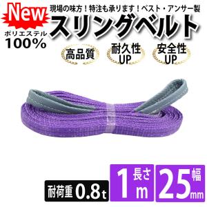 スリングベルト 1m 800kg 幅 25mm ベルトスリング 玉掛け