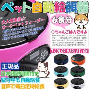 給餌器 猫 犬 自動 6回分 カラー6色選択可能 旅行 出張