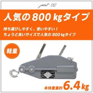 手動 ウィンチ 800kg チルホール 万能携...の詳細画像5