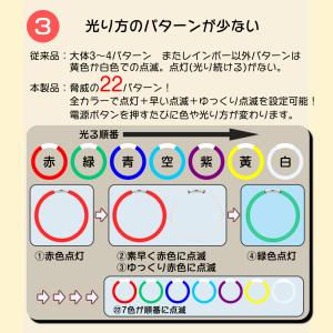 首輪 光る led ライト 犬 レインボー 夜...の詳細画像3
