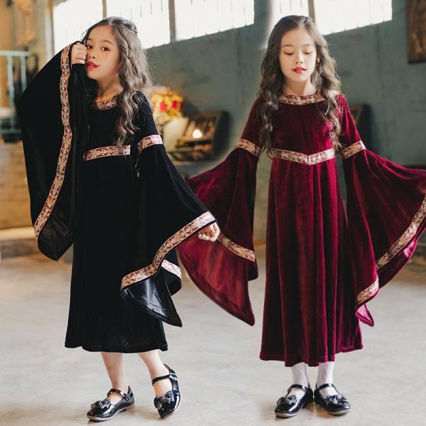 子供用ハロウィン衣装 ワンピース 女の子 子供用 魔女 ハロウィン仮装 コスチューム  キッズ コス...