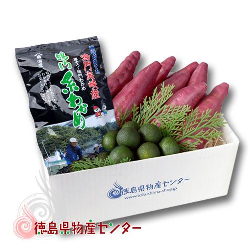 今季販売開始！ 7月末より順次発送！(お届け日時指定不可)徳島特産直送便（すだち 鳴門わかめ なると...