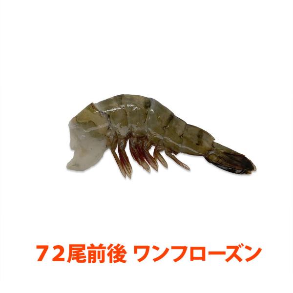 海水養殖ブラックタイガー(規格:16/20) 約25g/尾 64〜80尾入り  ワンフローズン