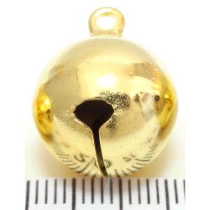 宝来鈴　ゴールド 5分　約幅16mm×高20mm　和鈴　携帯ストラップ　キーホルダー等に