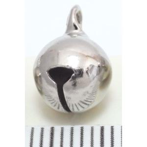 宝来鈴　シルバー 3分　約幅10mm×高13mm　和鈴　携帯ストラップ　キーホルダー等に