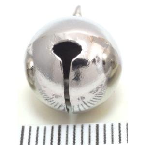 宝来鈴　シルバー 4分　約幅13mm×高17mm　和鈴　携帯ストラップ　キーホルダー等に