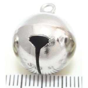 宝来鈴　シルバー 5分　約幅16mm×高20mm　和鈴　携帯ストラップ　キーホルダー等に
