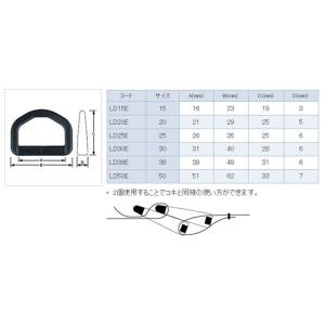 YKK LD25E プラスチック Dカン 赤 ...の詳細画像2