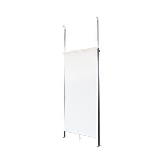 受注生産品キャロルシリーズ 突っ張り間仕切りロールスクリーン付きドアパーテーション 幅92 ブラック色