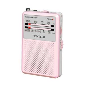 WINTECH 通勤・通学時に最適 AM/FMポケットラジオ MR-200 (P)ピンク｜tokutokutokiwa