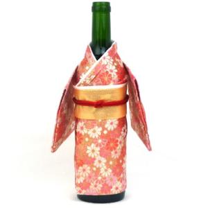 着物がワインボトルに！着物ボトルドレス芸者　桜（08987）｜tokutokutokiwa