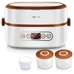 ソウイジャパン マルチ炊飯器 SOUYI SY-110 炊飯/蒸す/煮るが1台で！ご飯とおかずの同時調理 ほったらかし調理器 コンパクトで持ち運びも可能！電気弁当箱にも