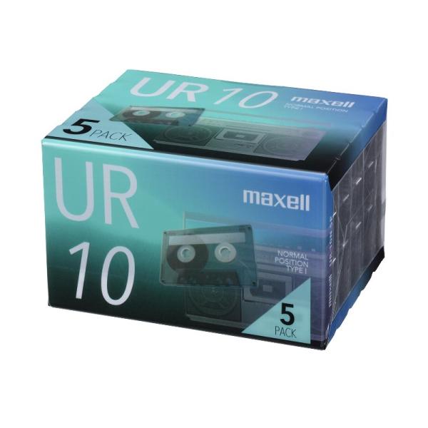 マクセル オーディオカセットテープ 10分 5巻パック maxell UR-10N 5P パッケージ...