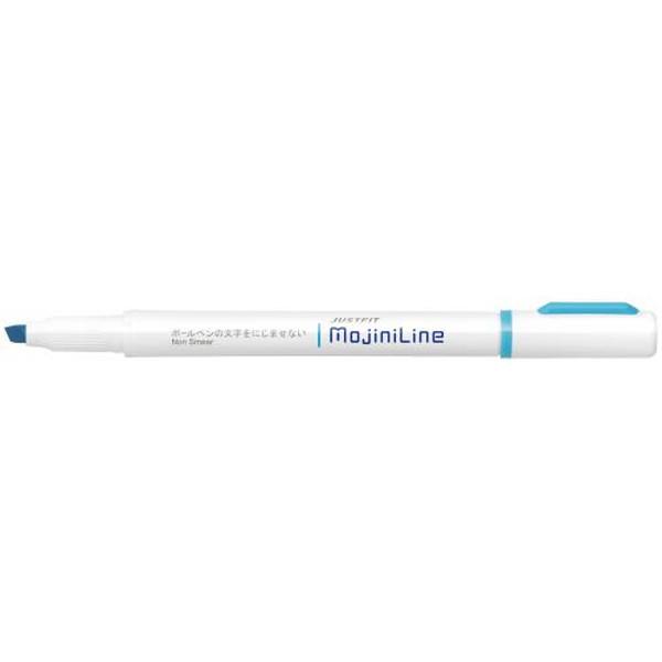 ゼブラ　蛍光マーカーペン　ジャストフィット　モジニライン　青　WKS22-BL