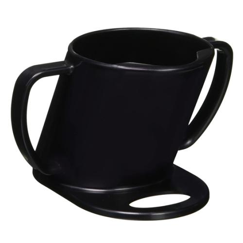 T＆M 飲みやすい飲ませやすいカップ むせにくい傾斜カップ 日本製 ブラック　自助具 介護用品