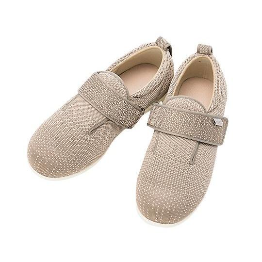 リハビリシューズお出かけ用 ダブルマジックIIIニット（女性用）ベージュ　S 21.0〜21.5cm...