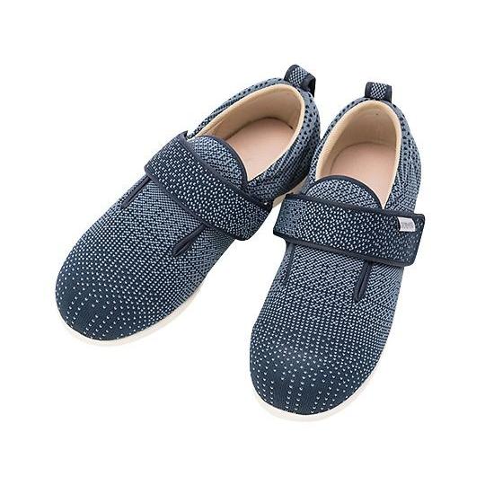 リハビリシューズお出かけ用 ダブルマジックIIIニット（女性用）紺　S 21.0〜21.5cm　11...