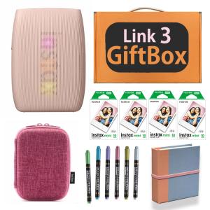 【ギフト チェキ】富士フィルム（フジフィルム）チェキ スマートフォン用プリンター instax mini Link3 ピンク ケース付きギフトBOXセット