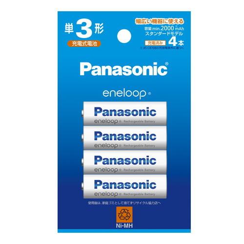 【ポスト投函・送料無料】パナソニック Panasonic ニッケル水素電池 単3形充電池4本 ene...