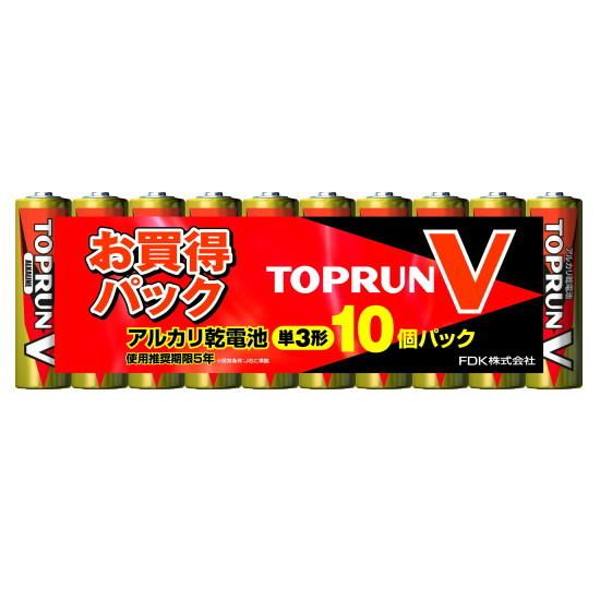 【ポスト投函・送料無料】富士通 FDK アルカリ乾電池 TOPV 単3形10個パック LR6(10S...