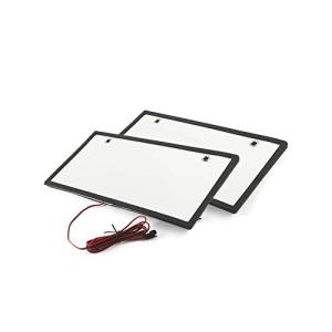 字光式 LEDナンバープレート フレーム 12V/24V兼用 2枚セット