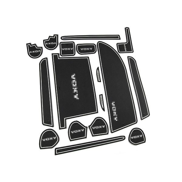 ヴォクシー VOXY 80系 ドア ポケット マット ロゴ入り コンソールマット ラバー 夜光 ゴム...