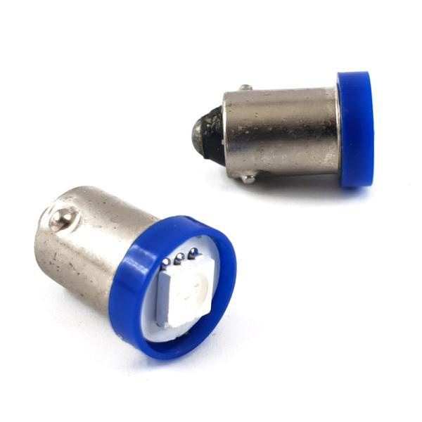 【特】高輝度 BA9S/G14 3chip1連SMD LEDシングル球 ブルー 10個