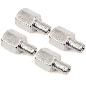 ミラー変換アダプター ミラー10mm→車体10mm 正ネジ 左右セット【貫通
