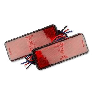 ネコポス無料 12V バイク汎用 24連LEDリフレクター 反射板