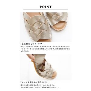 サンダル レディース 歩きやすい50代 ぺたん...の詳細画像4