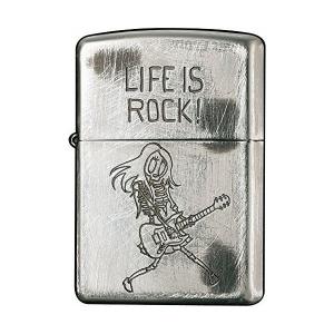 ZIPPO   ジッポー  ライター 2UDS-ROCK  ユーズド フィニッシュ ファニースカル エッチング｜tokyo-ec