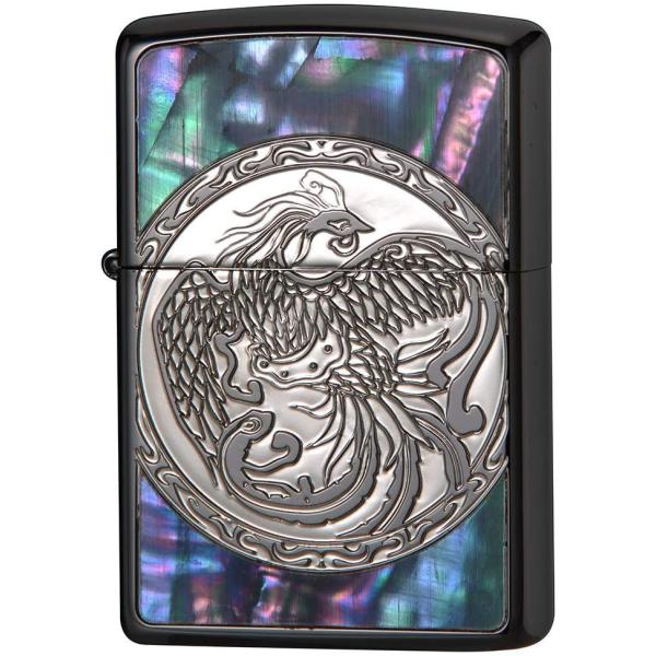 ZIPPO ジッポー ライター 2BKSHELL-ENP  アラベスク シェル エッチング  ブラッ...