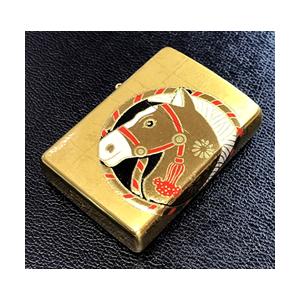 ZIPPO 高級蒔絵 ジッポー オイルライター 本金箔張り 平成26年限定 馬 2GPT-TUMA 干支デザイン｜tokyo-ec