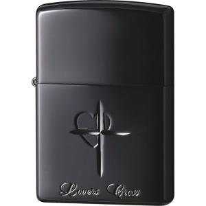 ZIPPO ライター ラバーズ クロス ブラック 63020298｜tokyo-ec