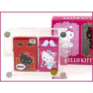 ZIPPO ハローキティ HELLO KITTY  サンリオ ジッポペアライター 王冠 レッド小悪魔キティ ピンク天使キティ HKL/Z(8)｜tokyo-ec