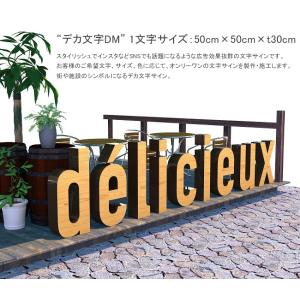 商業用文字サイン】デカ文字DM（アルファベット）1m×1m×厚み30cm、焼付