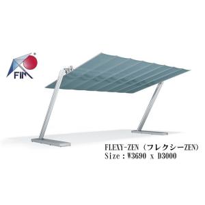 イタリア・FIM社製大型パラソル/FLEXY ZEN【フレクシーZEN/サイズ：W3690XD3000】※販売地域限定商品｜tokyo-gardening