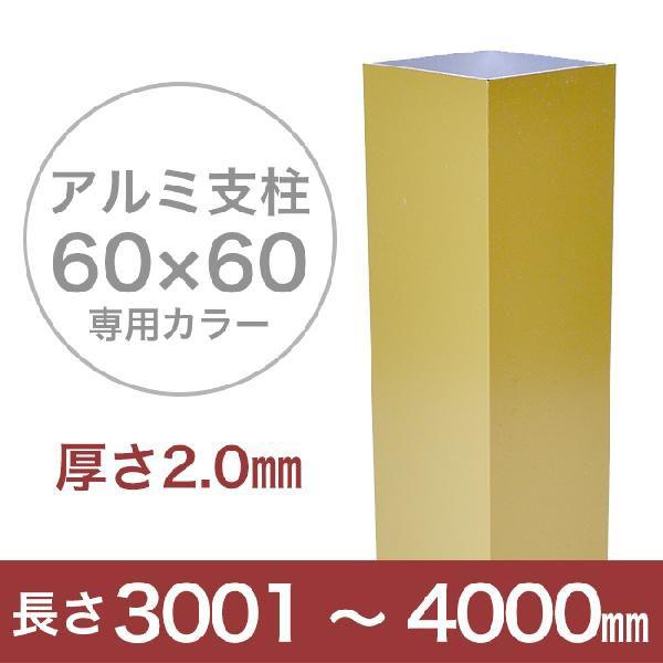 【樹脂フェンス】スタイルフェンス アルミ支柱［60角・2.0mm厚］ 3,001〜4,000mm 《...