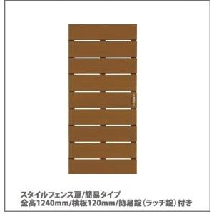 目隠しフェンス】商品名：スタイルフェンス扉/簡易タイプ（簡易取っ手