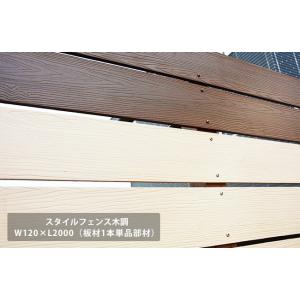 商品名：スタイルフェンス木調 L2000（※本商品は板材1枚単品部材となります）横張り