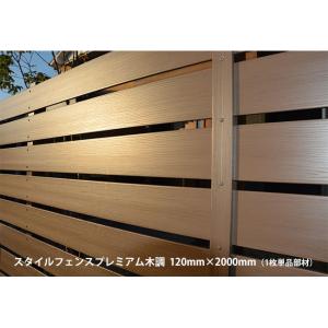 【目隠しフェンス】スタイルフェンスプレミアム木調（UV＋木調） L2000（※本商品は板材1枚単品部...