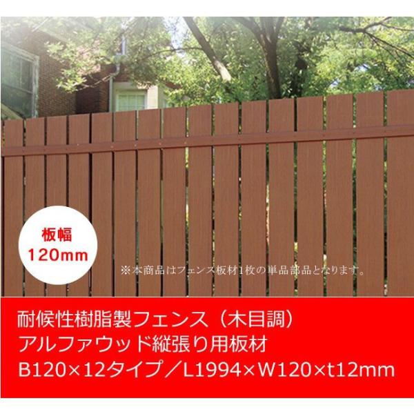 【目隠しフェンス】ベータウッド縦張りタイプ板材L1994×W120×t12mm【樹脂製目隠しフェンス...