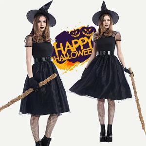 ハロウィン コスプレ 魔女 ウィッチ コスプレ衣装 ガール ワンピース 4点セット 女性用 巫女 公演服 Aライン ウィッチ セクシー 帽子 魔法使い 仮装 Halloween｜tokyo-happyland