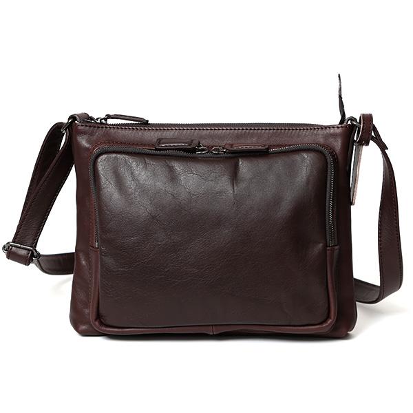 ショルダーバッグ 革 メンズ レザー 斜め掛け ダークブラウン ブラウン 茶 茶色 プレゼント 男性...