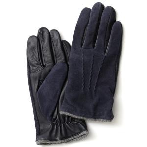 KURODA（クロダ） ヤギ革 手袋 メンズ スマホ対応 カシミヤ50％裏地