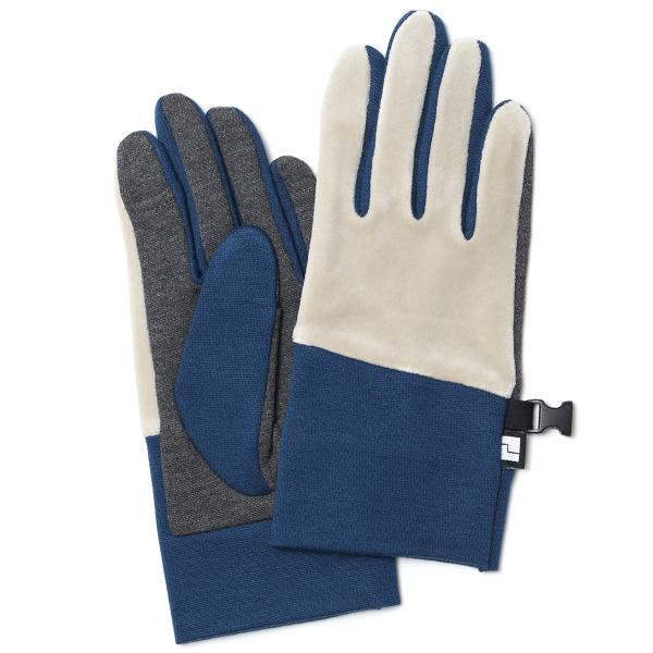 手袋 メンズ ウォーキング手袋 ジョギング グローブ ブルー ネイビー 青色 軽量 保温 伸縮性あり...